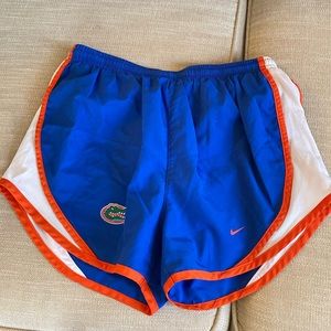 Nike Florida Gator running shorts.